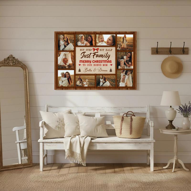 Mother’s Day Gift For Bonus Mom - Custom Photo Collage Canvas