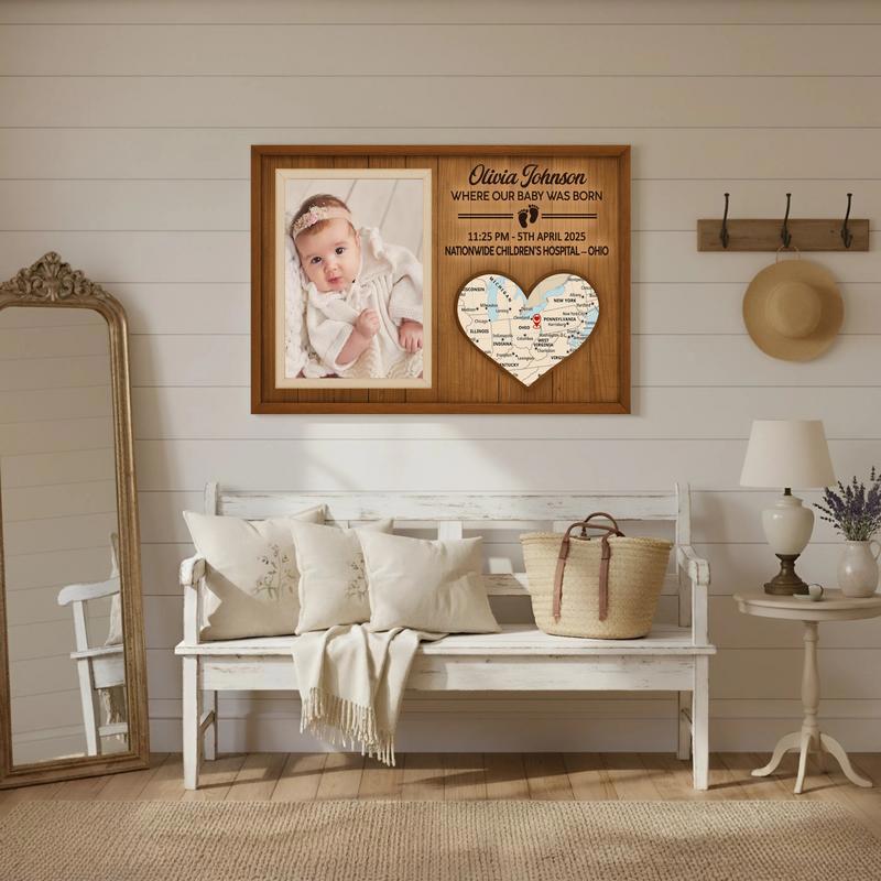 Newborn Star Map Canvas - Personalized Birth Location Keepsake