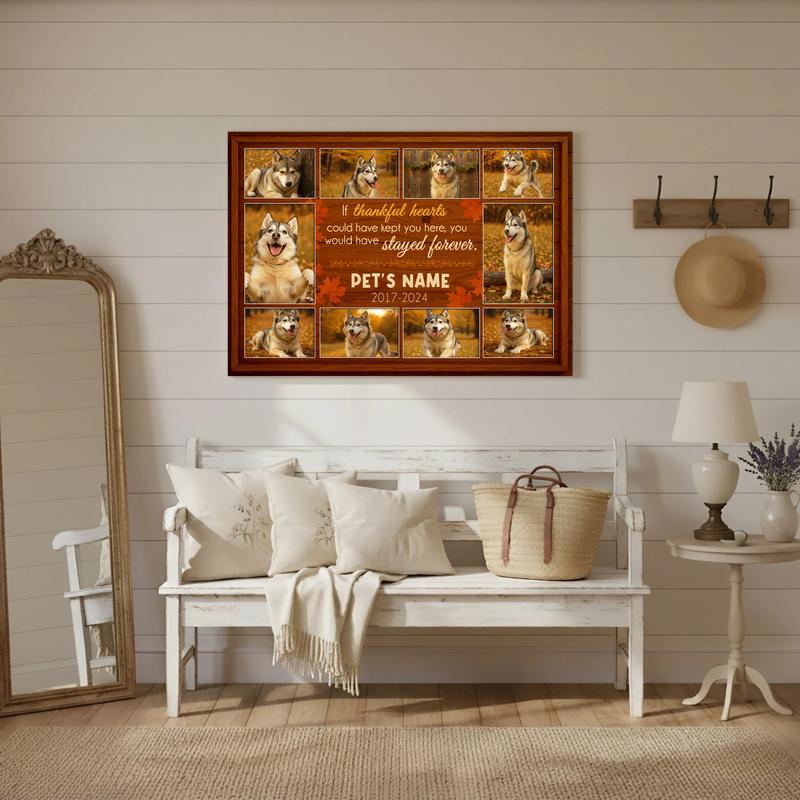 Our Love Saved You - Personalized Dog Loss Farmhouse Canvas