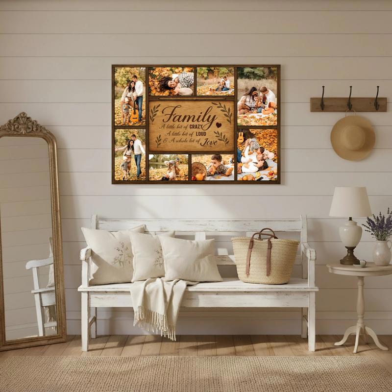 Our Story Home - Personalized Rustic Quote Photo Collage Canvas