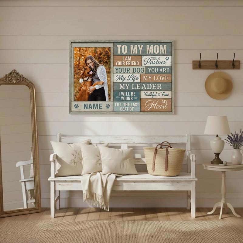 Personalized Pet Portrait - Unique Dog Mom Mother's Day Canvas