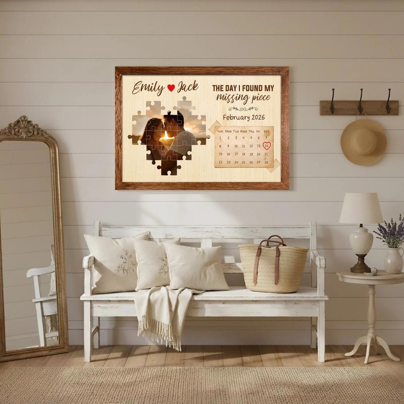 The Day I Found My Missing Piece - Personalized Puzzle Canvas