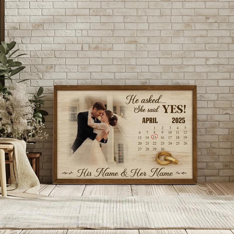 Forever Starts Now Personalized Proposal Calendar Gift Canvas