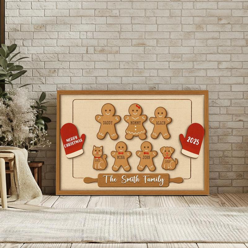 Grandma’s Perfect Batch Canvas - Custom Xmas Gingerbread Family