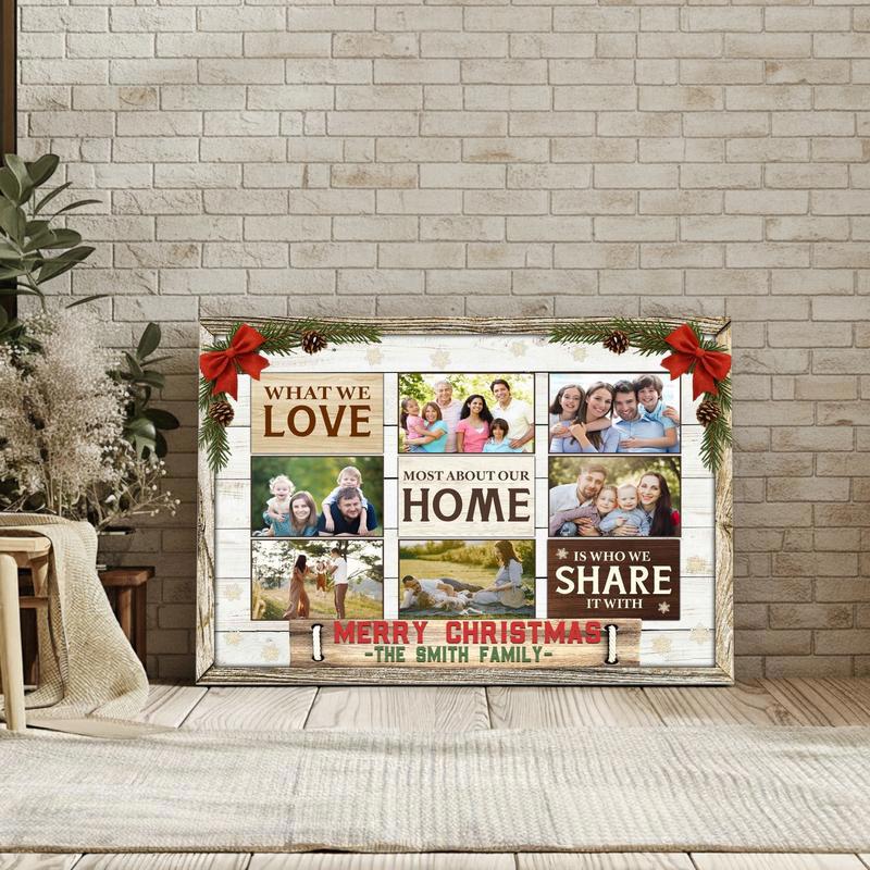 Heartfelt Christmas Gift - Custom Family Memories Photo Canvas