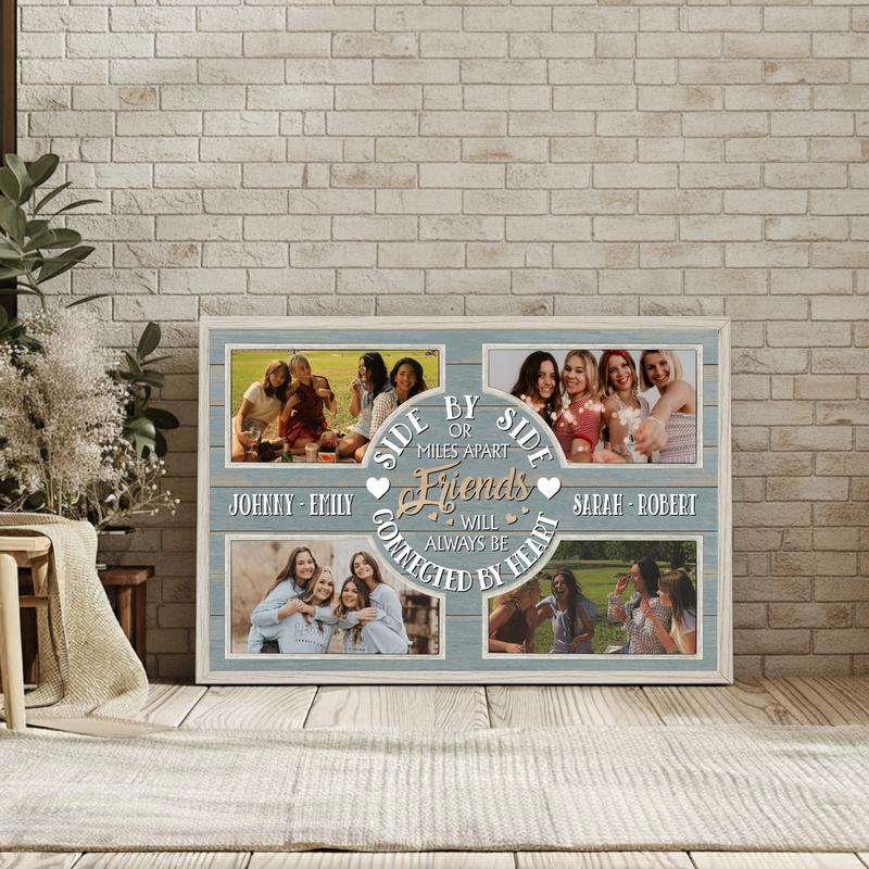 Heartfelt Gift For Bestie - Custom Best Friend Photo Canvas