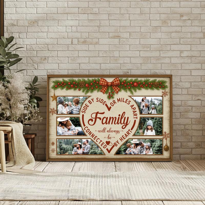 Long Distance Holiday Keepsake - Custom Family Christmas Canvas