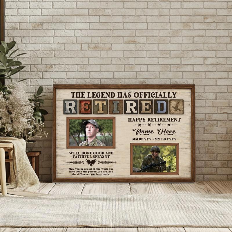 Meaningful Gift For Veterans - Custom Military Retirement Canvas