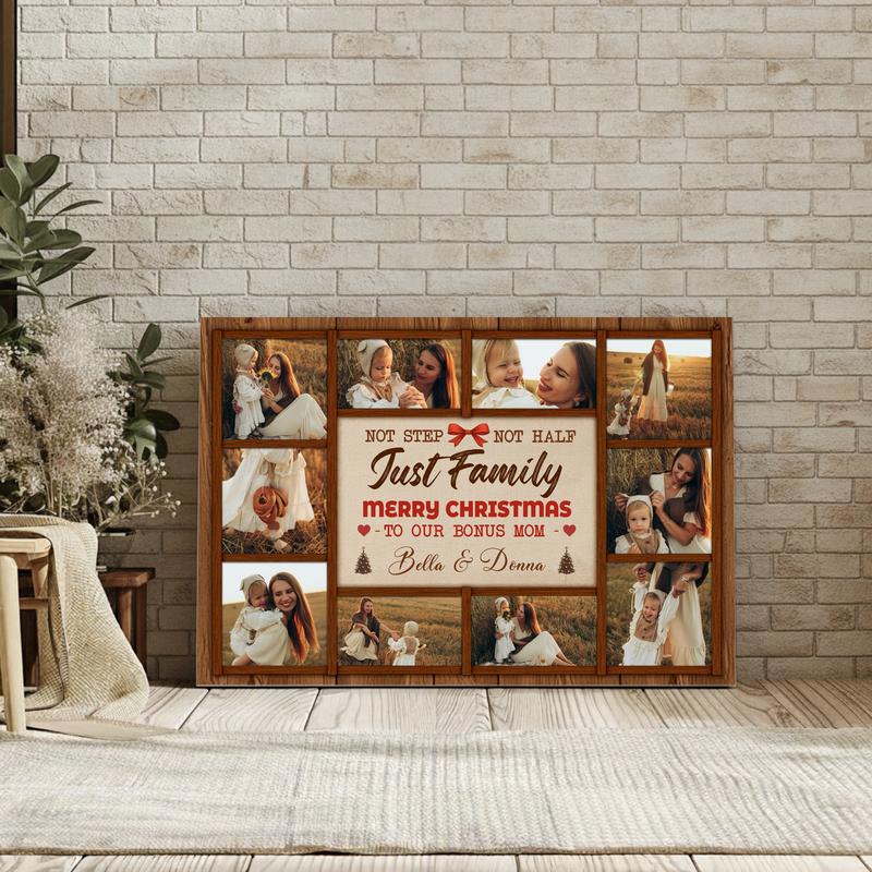 Mother’s Day Gift For Bonus Mom - Custom Photo Collage Canvas