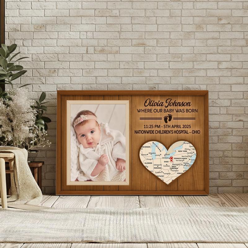 Newborn Star Map Canvas - Personalized Birth Location Keepsake