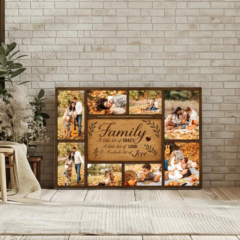 Our Story Home - Personalized Rustic Quote Photo Collage Canvas