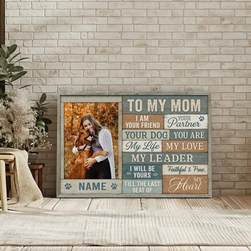 Personalized Pet Portrait - Unique Dog Mom Mother's Day Canvas