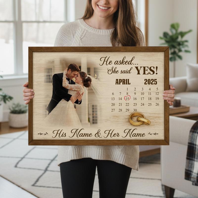 Forever Starts Now Personalized Proposal Calendar Gift Canvas