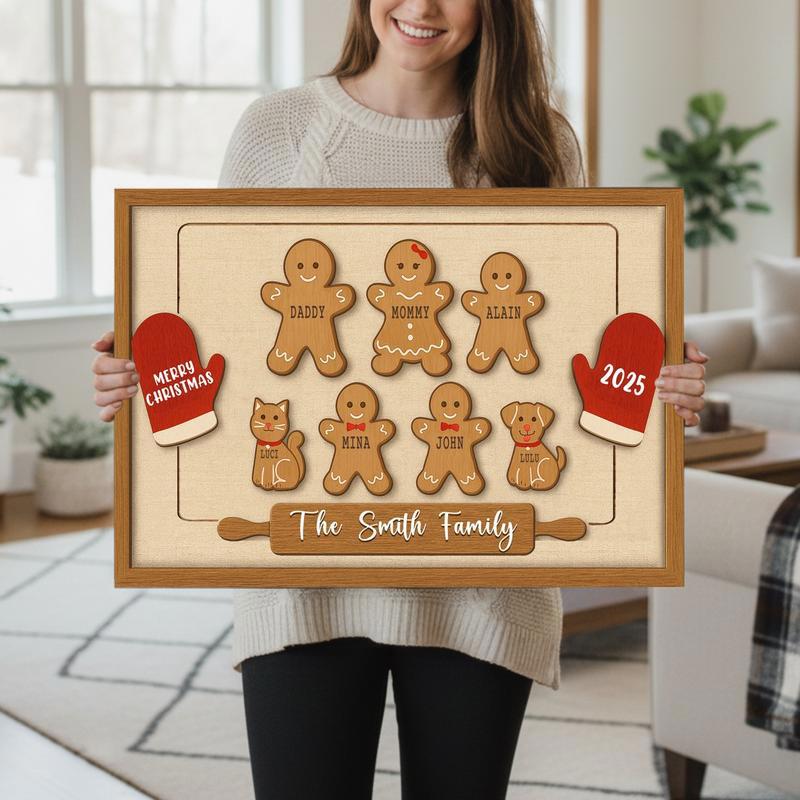 Grandma’s Perfect Batch Canvas - Custom Xmas Gingerbread Family