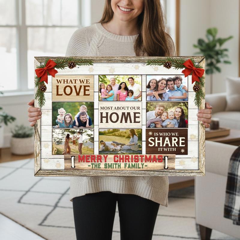 Heartfelt Christmas Gift - Custom Family Memories Photo Canvas