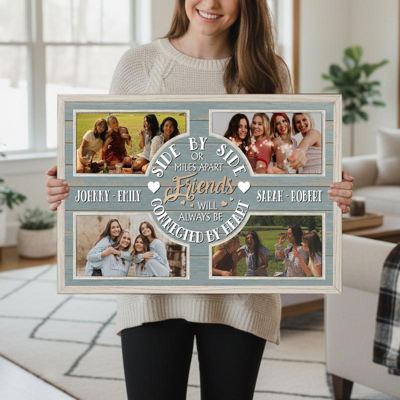 Heartfelt Gift For Bestie - Custom Best Friend Photo Canvas