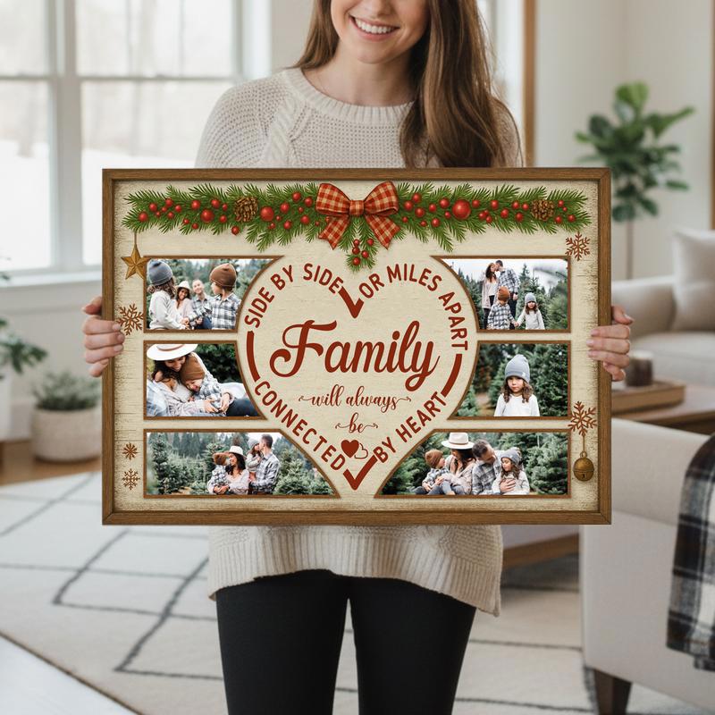 Long Distance Holiday Keepsake - Custom Family Christmas Canvas