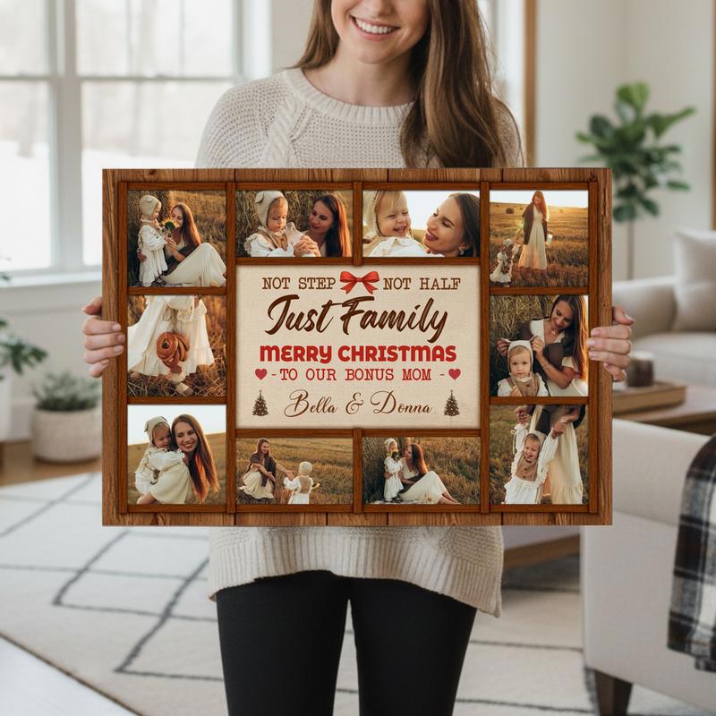 Mother’s Day Gift For Bonus Mom - Custom Photo Collage Canvas