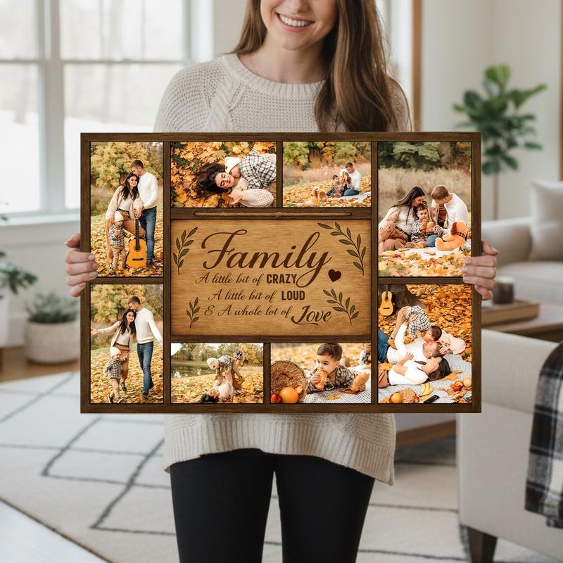 Our Story Home - Personalized Rustic Quote Photo Collage Canvas