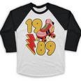 1989 Retro Roller Skate Vintage 80s Nostalgia Collector Baseball Raglan Shirt