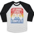 2nd Grade Level Complete Graduation Student Video Gamer Baseball Raglan Shirt
