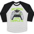 3rd Grade Level Complete Gamer Class Of 2026 Graduation Baseball Raglan Shirt
