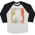 4th Grade Level Complete Gamer Class Of 2023 Graduation Baseball Raglan Shirt