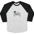5th Grade Level Complete Gamer Class Of 2025 Graduation Baseball Raglan Shirt