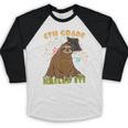 6th Grade Graduation Sloth Nailed It Class Of 2025 Baseball Raglan Shirt