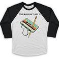 70s 80s 90s Retro Party Costume Nostalgia Cassette Baseball Raglan Shirt