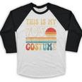 This Is My 70s Costume Vintage Nostalgia Mixtape 1970s Party Baseball Raglan Shirt