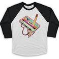 80s 90s Retro Halloween's Party Costume Nostalgia Cassette Baseball Raglan Shirt