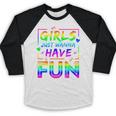 80's Girls Just Wanna Have Fun Nostalgia 1980s Style Premium Tri-Blend Baseball Raglan Shirt 80's Girls Just Wanna Have Fun Nostalgia 1980s Style Premium Tri-Blend Baseball Raglan Shirt