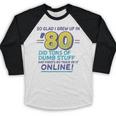 80s Nostalgia Retro Humor So Glad I Grew Up In The 80s Baseball Raglan Shirt