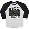 8th Grade Graduation 2026 Graduate Clapperboard Baseball Raglan Shirt