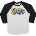 90s Retro Pop Art Rainbow Lips Nostalgia Costume 90s Baseball Raglan Shirt 90s Retro Pop Art Rainbow Lips Nostalgia Costume 90s Baseball Raglan Shirt