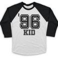 '96 Kid Perfect Vintage Retro Nostalgia Gear For Year 1996 Baseball Raglan Shirt