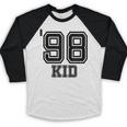 '98 Kid Perfect Vintage Retro Nostalgia Gear For Year 1998 Baseball Raglan Shirt