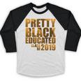 African American Girl Graduation Shirt Senior 2019 Baseball Raglan Shirt