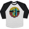 Arcade Game Machine Nostalgia Retro Gamer 80s 90s Baseball Raglan Shirt