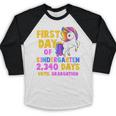 Back To School First Day Of Kindergarten Graduation Unicorn Baseball Raglan Shirt