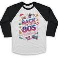 Back To-The 80 s Christmas Retro Cassette Boombox Nostalgia Baseball Raglan Shirt