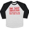 Bar Exam Law School Graduation Study T-Shirt Baseball Raglan Shirt