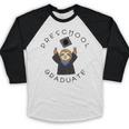 Boys Girls Preschool Graduate Sloth Graduation Cap Baseball Raglan Shirt