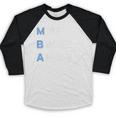 More Bucks Annually MBA Graduation Shirt Baseball Raglan Shirt