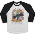 Buffering Glitched CD On Fire 2000s Nostalgia Baseball Raglan Shirt