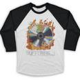 Buffering Glitched CD On Fire 2000s Nostalgia Baseball Raglan Shirt