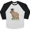 Capy Last Day Of School Capybara Graduation Quote Baseball Raglan Shirt