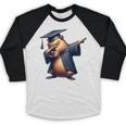 Capybara Graduation Dabbing Capy Wearing Graduate Gown Baseball Raglan Shirt