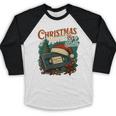 Christmas Movies Chill Retro VHS Holiday Nostalgia Baseball Raglan Shirt